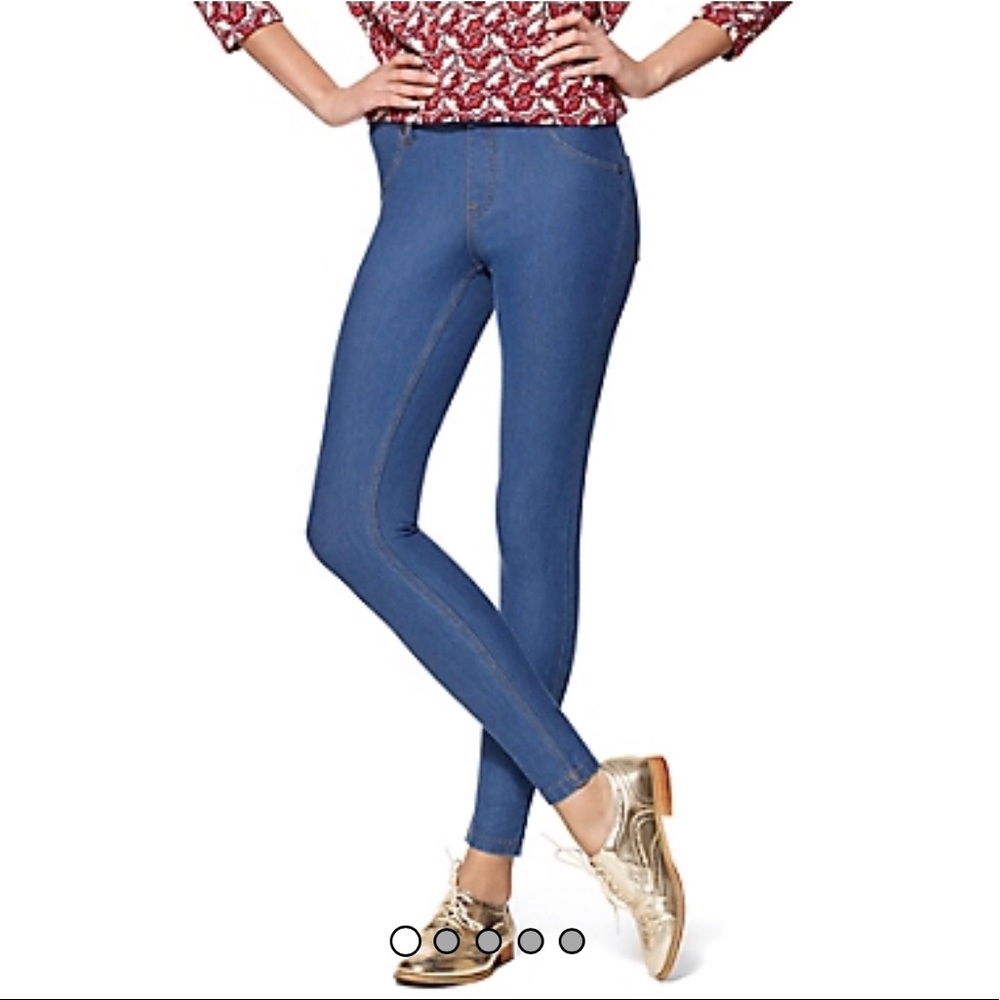 Hue Medium Wash Jeggings Sz S